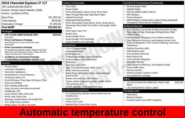Used 2024 Chevrolet Equinox LT w/ LPO, Floor Liner Package AWD/4WD image 23
