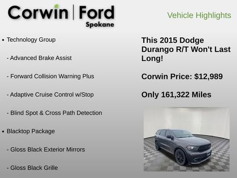 Used 2015 Dodge Durango R/T w/ Technology Group image 6