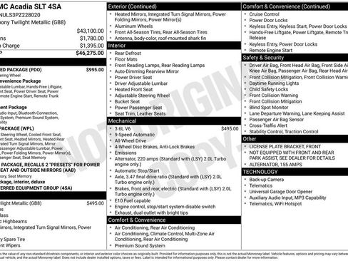 Used 2023 GMC Acadia SLT w/ Preferred Package AWD/4WD image 9