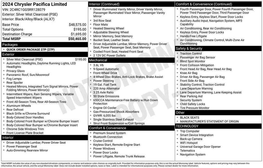 Used 2024 Chrysler Pacifica Limited FWD image 2