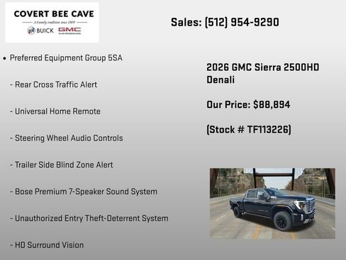 New 2026 GMC Sierra 2500 Denali w/ Denali Reserve Package AWD/4WD image 30