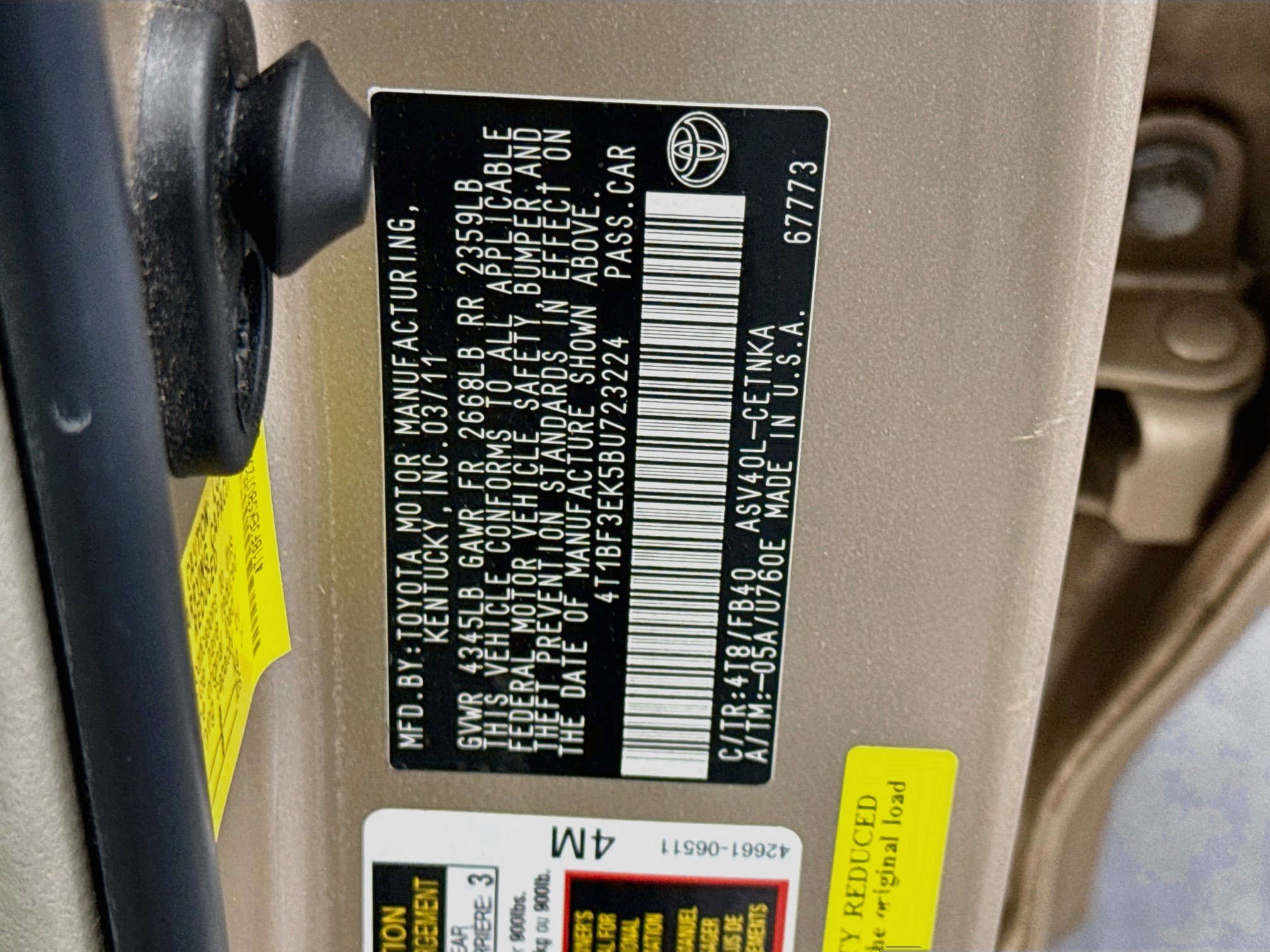 Used 2011 Toyota Camry LE FWD image 12