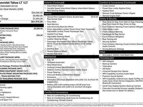 Used 2021 Chevrolet Tahoe LT w/ LT Signature Package RWD image 2