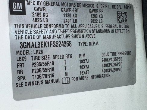 Used 2015 Chevrolet Captiva Sport LT w/ Convenience Package FWD image 22