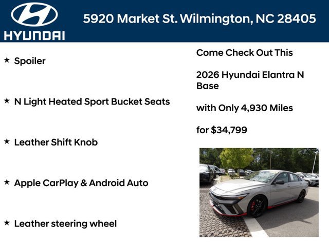 Certified 2026 Hyundai Elantra N FWD image 11