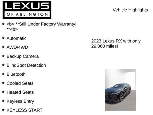 Used 2023 Lexus RX 350 Premium w/ Accessory Package image 8