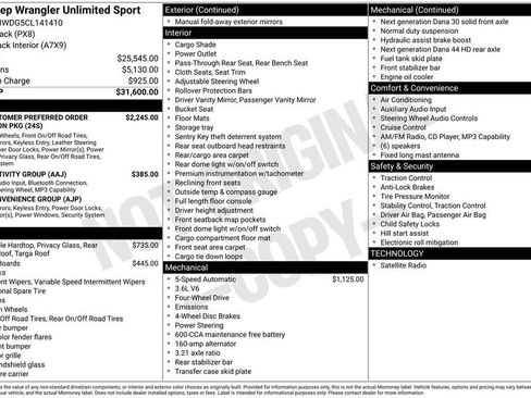 Used 2012 Jeep Wrangler Unlimited Sport AWD/4WD image 6