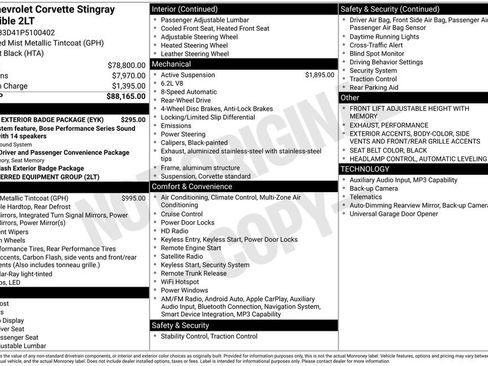 Used 2023 Chevrolet Corvette Stingray Preferred Conv w/ Chrome Exterior Badge Package RWD image 6