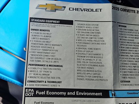 Used 2025 Chevrolet Corvette Z06 w/ Z07 Performance Package RWD image 66