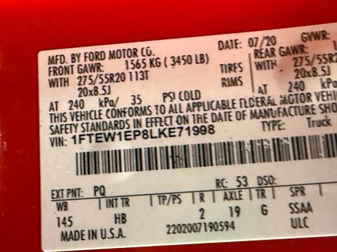 Used 2020 Ford F150 Lariat image 58