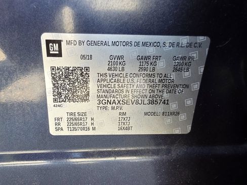 Used 2018 Chevrolet Equinox LT w/ Sun & Infotainment Package AWD/4WD image 37