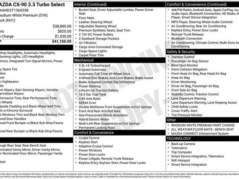 New 2026 MAZDA CX-90 3.3 Turbo w/ Select Package AWD/4WD image 11