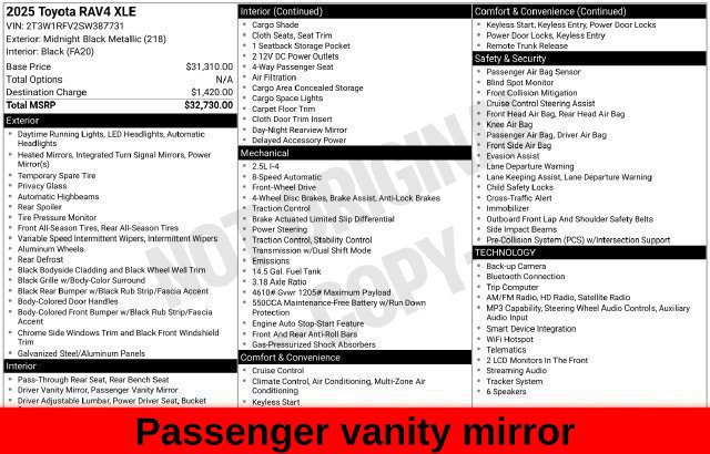 Used 2025 Toyota RAV4 XLE FWD image 56