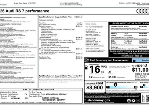 New 2026 Audi RS 7 Performance image 13