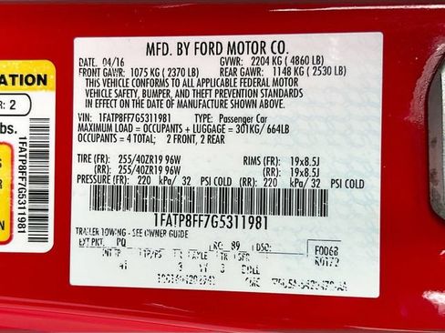 Used 2016 Ford Mustang GT Premium w/ Equipment Group 401A RWD image 39