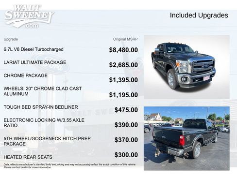 Used 2015 Ford F250 Lariat w/ Lariat Ultimate Package AWD/4WD image 11
