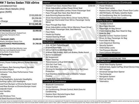 Used 2022 BMW 750i xDrive w/ Executive Package image 52