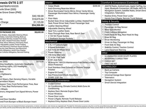 Used 2023 Genesis GV70 2.5T w/ Advanced Package image 4