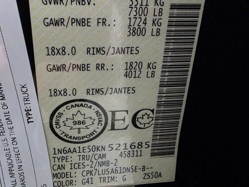 Used 2019 Nissan Titan S image 46