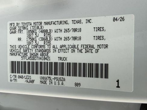 New 2026 Toyota Tundra SR5 AWD/4WD image 27