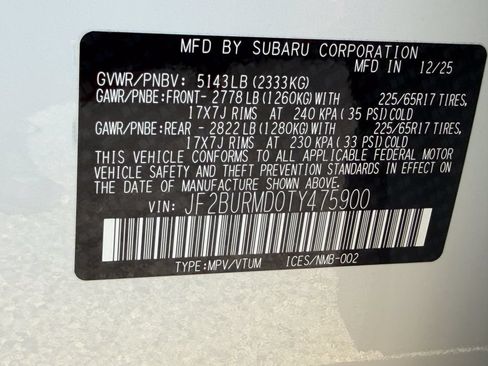 Certified 2026 Subaru Outback Wilderness AWD/4WD image 35