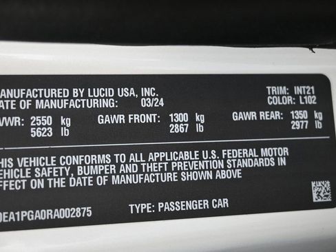 Used 2024 Lucid Air Pure image 40