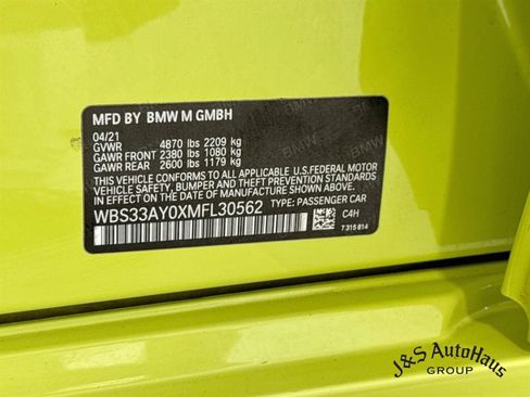 Used 2021 BMW M3 Competition w/ M Carbon Exterior Package RWD image 41