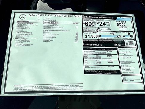 New 2026 Mercedes-Benz E 53 AMG e 4MATIC Sedan image 14