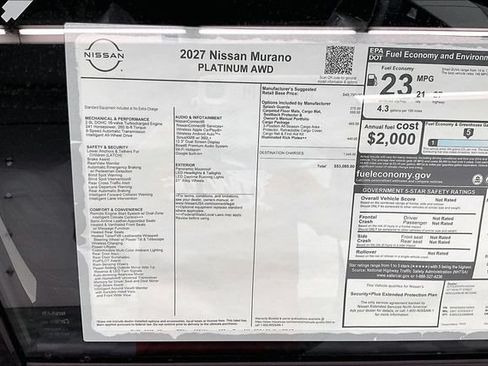 New 2027 Nissan Murano Platinum AWD/4WD image 37