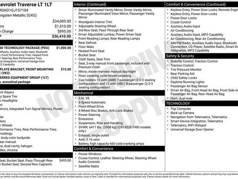 Used 2016 Chevrolet Traverse LT w/ Style and Technology Package image 5