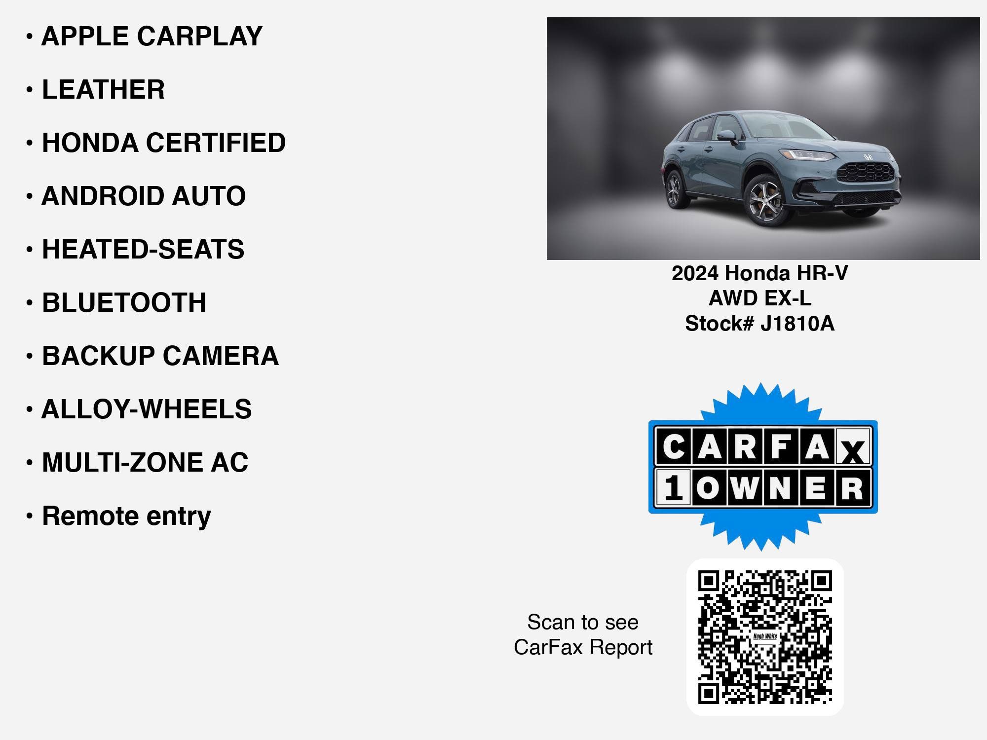 Used 2024 Honda HR-V EX-L image 35