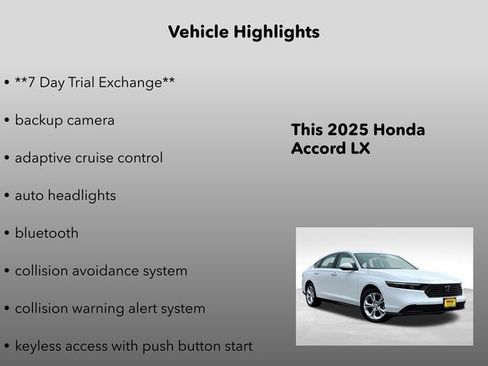 New 2025 Honda Accord LX image 5