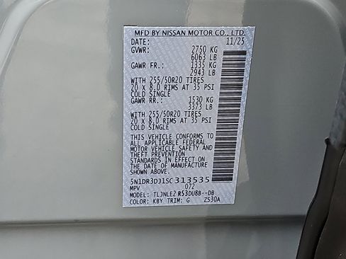 New 2025 Nissan Pathfinder Platinum w/ Cargo Package image 19