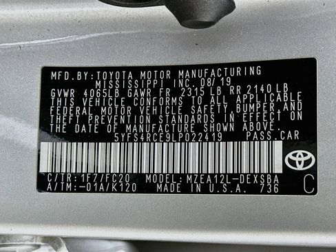 Used 2020 Toyota Corolla SE w/ Carpet Mat Package (TMS) FWD image 12