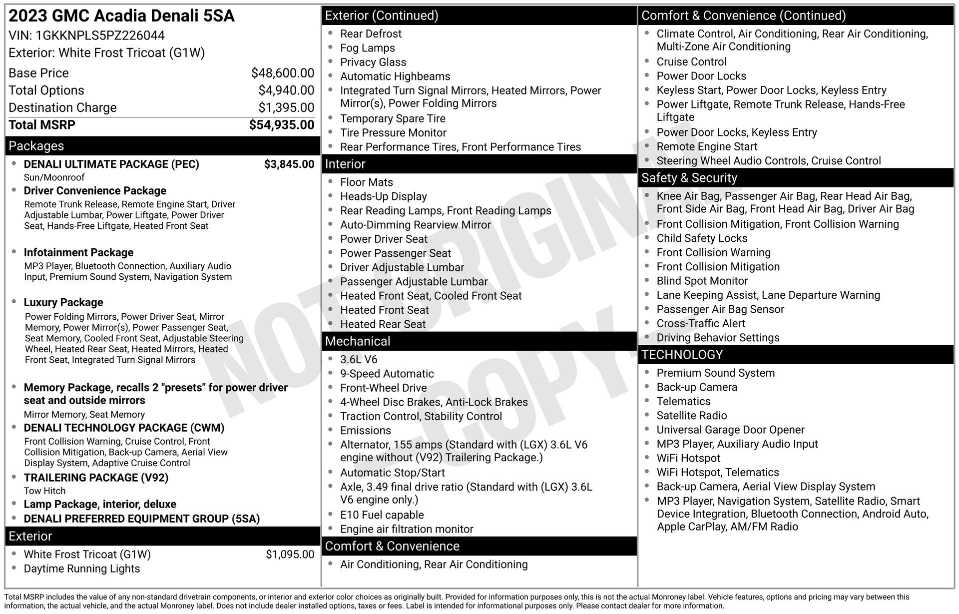 Used 2023 GMC Acadia Denali w/ Denali Ultimate Package FWD image 34