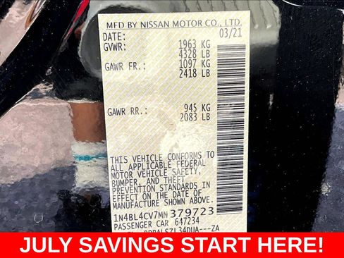 Used 2021 Nissan Altima 2.5 SR FWD image 25