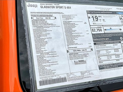New 2025 Jeep Gladiator Sport image 37