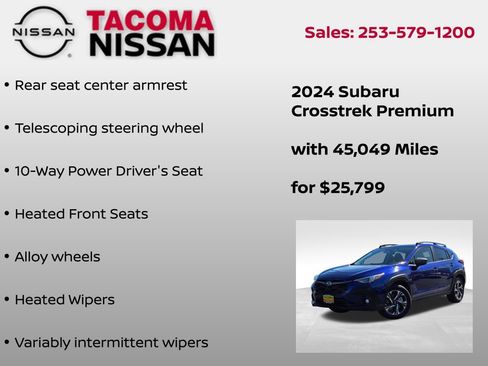 Used 2024 Subaru Crosstrek 2.0i Premium AWD/4WD image 37