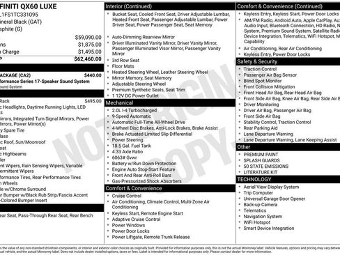 Certified 2026 INFINITI QX60 Luxe w/ Cargo Package image 3