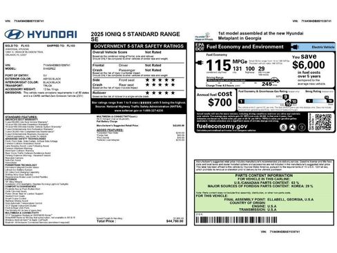 Used 2025 Hyundai Ioniq 5 SE RWD image 2
