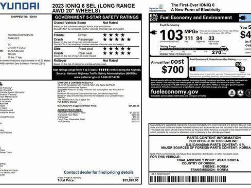 Used 2023 Hyundai Ioniq 6 SEL image 40