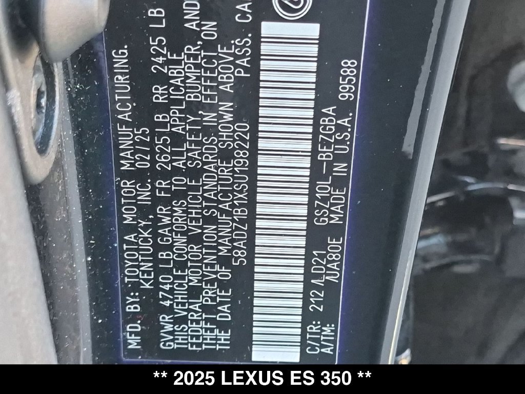 Used 2025 Lexus ES 350 w/ Accessory Package (Z2) FWD image 35