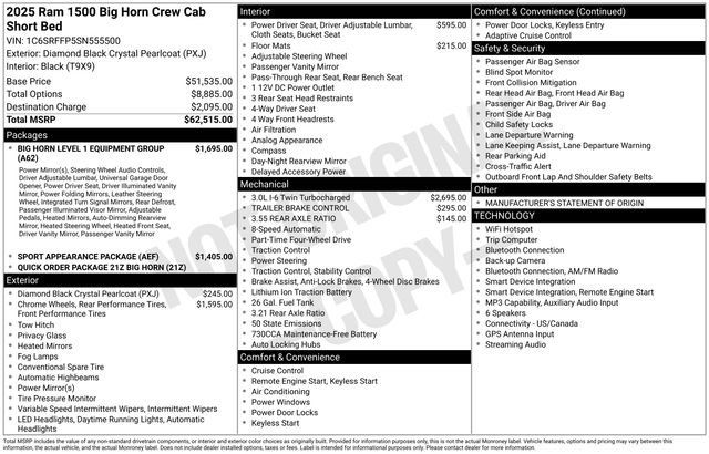 Used 2025 RAM 1500 Big Horn AWD/4WD image 36