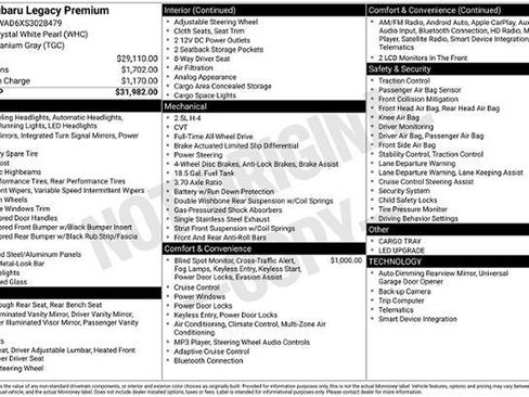Certified 2025 Subaru Legacy Premium AWD/4WD image 5