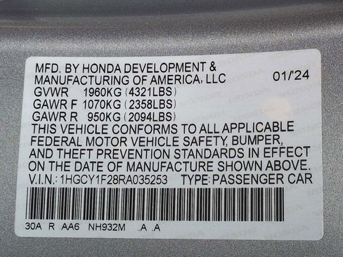 Certified 2024 Honda Accord LX image 32