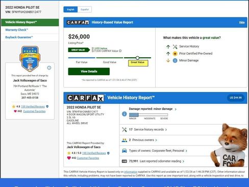 Used 2022 Honda Pilot Special Edition image 9