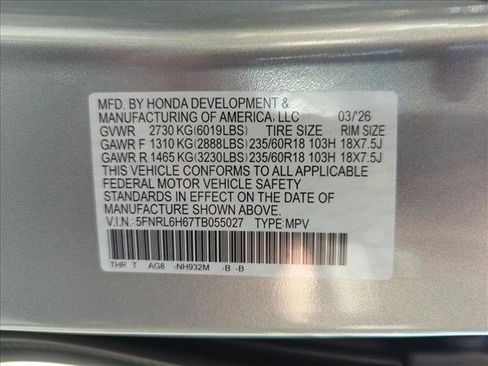 New 2026 Honda Odyssey EX-L image 17