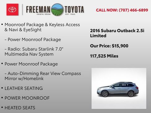 Used 2016 Subaru Outback 2.5i Limited image 5