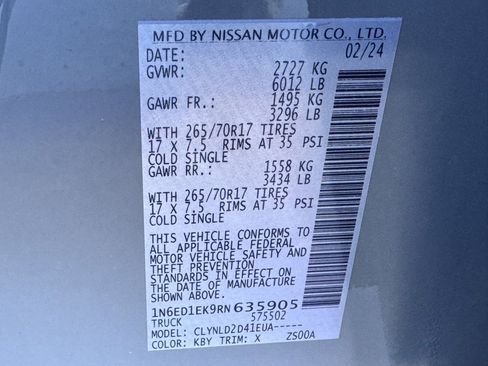 Used 2024 Nissan Frontier PRO-4X w/ Off-Road Protection Package image 47