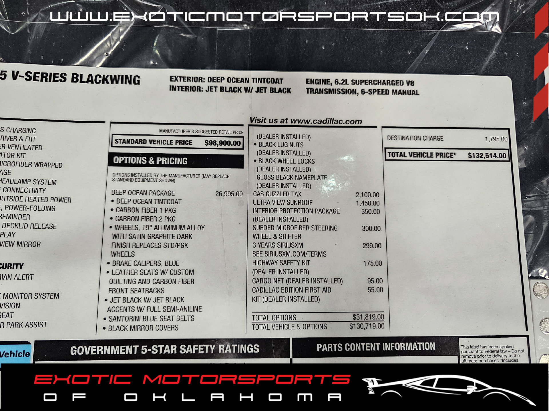 Used 2026 Cadillac CT5 V Blackwing w/ Deep Ocean Appearance Package RWD image 20